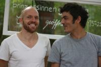 Marco und Robert, Initiatoren der Prinzessinneng�rten, Berlin-Kreuzberg, September 2009